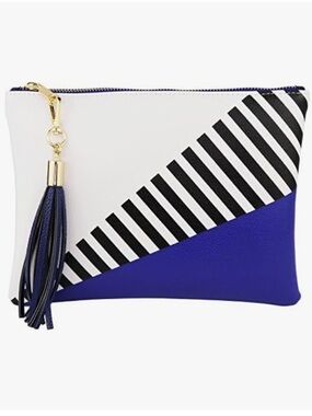 B BRENTANO Vegan Clutch Bag Pouch with Tassel Accent NWT women’s bags